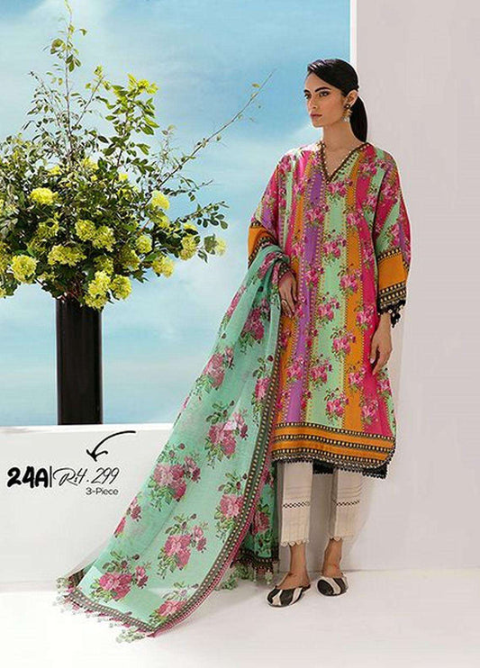 MAHAY by Sana Safinaz Embroidered Lawn Suits D-24A - Summer Collection