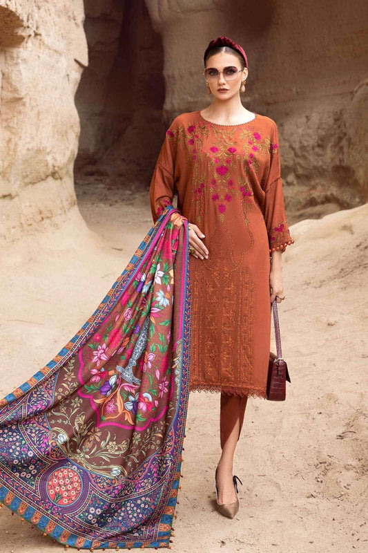 MARIA.B MPrints Winter Collection – MPT-2004-A - Mirha Fashion - Maria B. - Pakistani Suits - MPT-2004-A