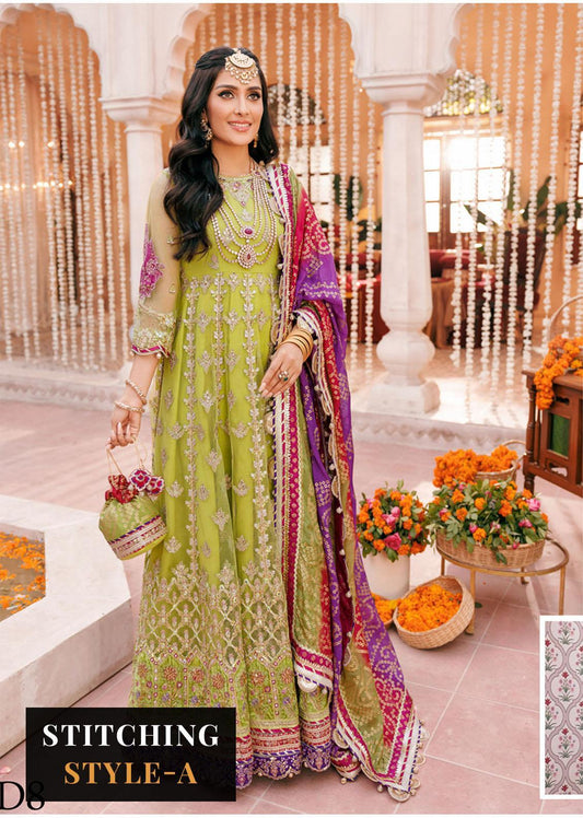 Noor By Saadia Asad Embroidered Net Suits D8 Arsia - Wedding Collection - Mirha Fashion