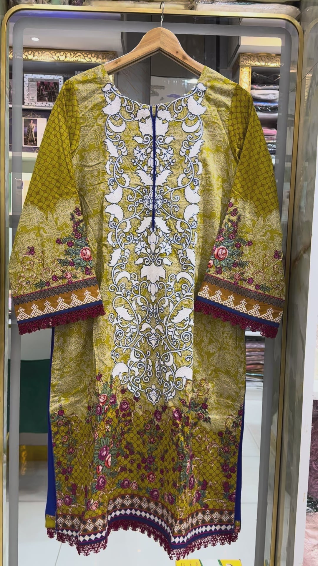 Alkaram Spring Summer Vol 01 Prestige Ready to wear | SS-12 olive