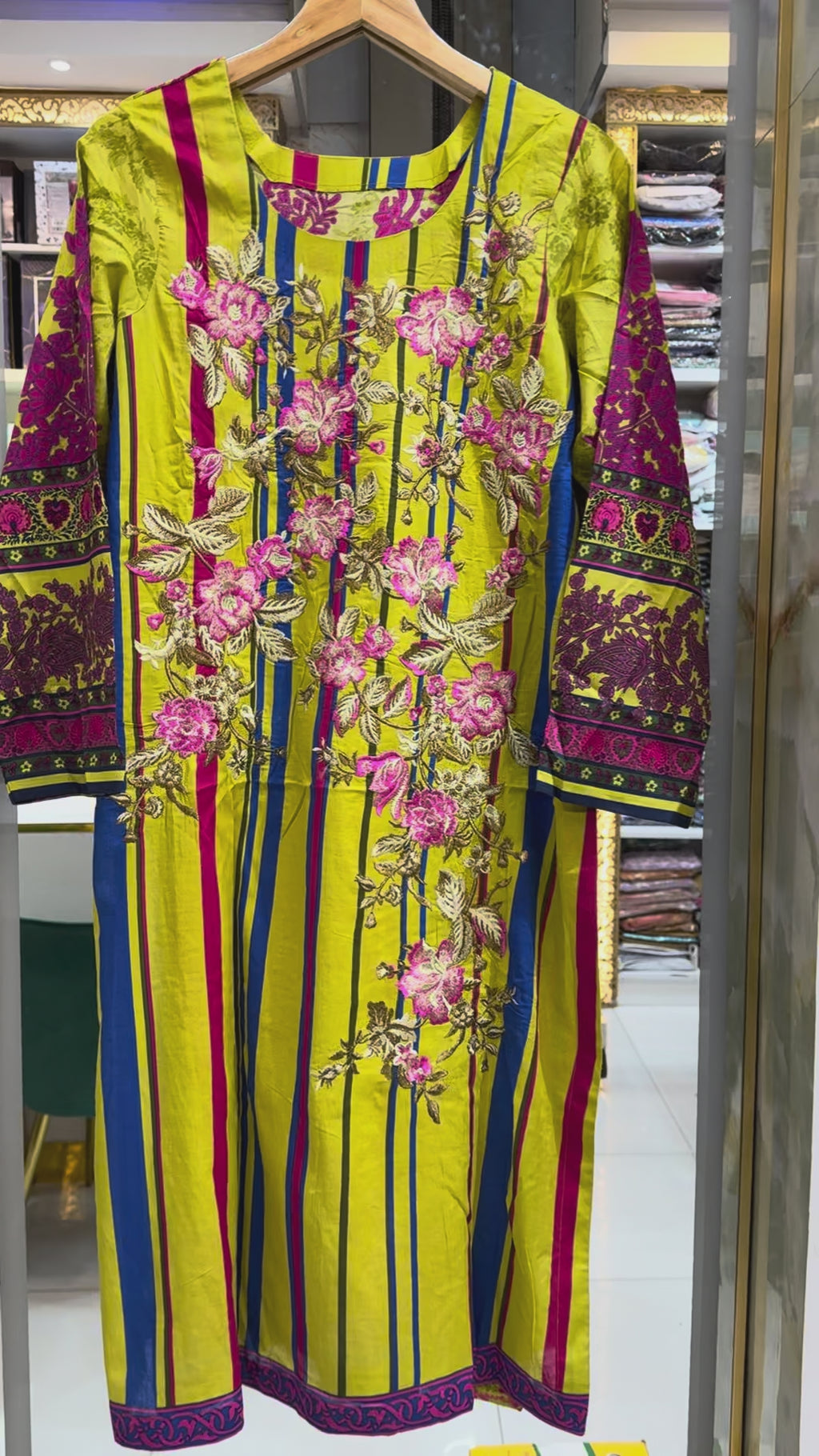 AlKaram Spring/Sum – 3 Piece Printed Emb Ready To Wear | SS-06 Green