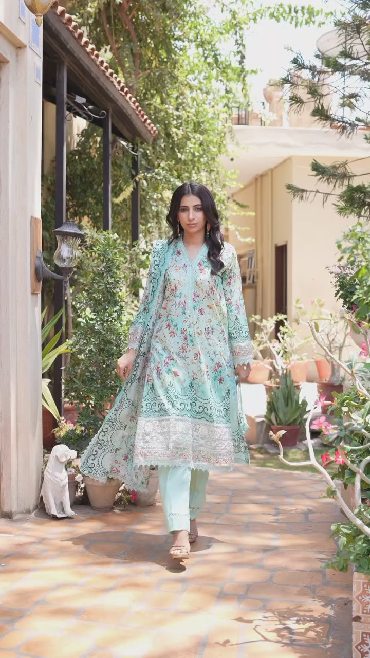 Shaanse Cotton Guldan Drop-1 Ready to Wear Collection 2026 | Light Green