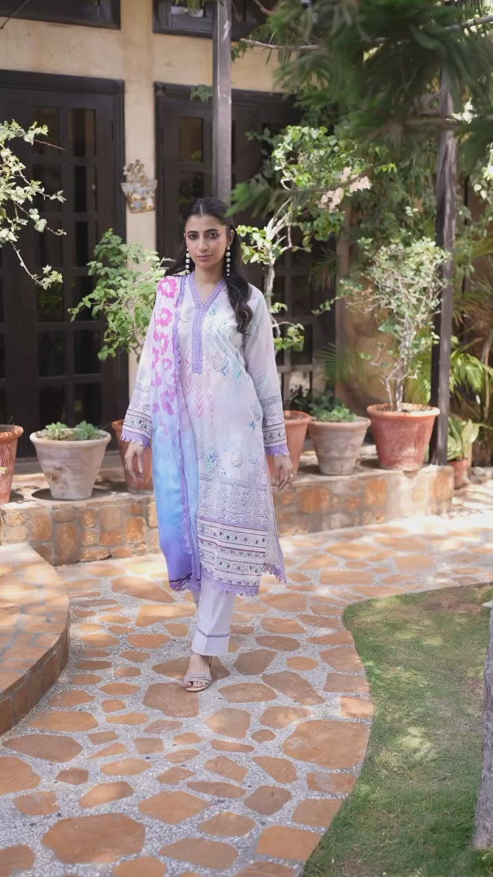 Shaanse Cotton Guldan Drop-1 Ready to Wear Collection 2026 | Purple