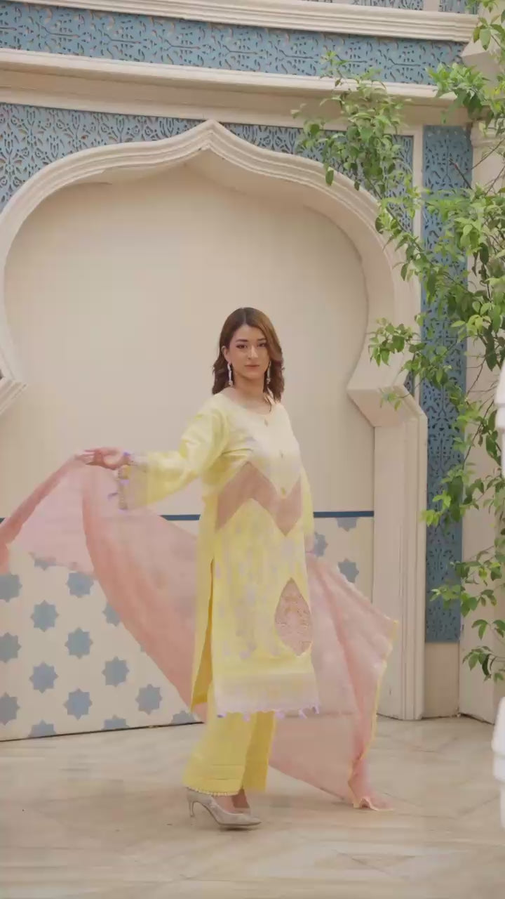 Shaanse Luxury Cotton Lumiere Drop-1 Ready to Wear Collection 2026 | Yellow