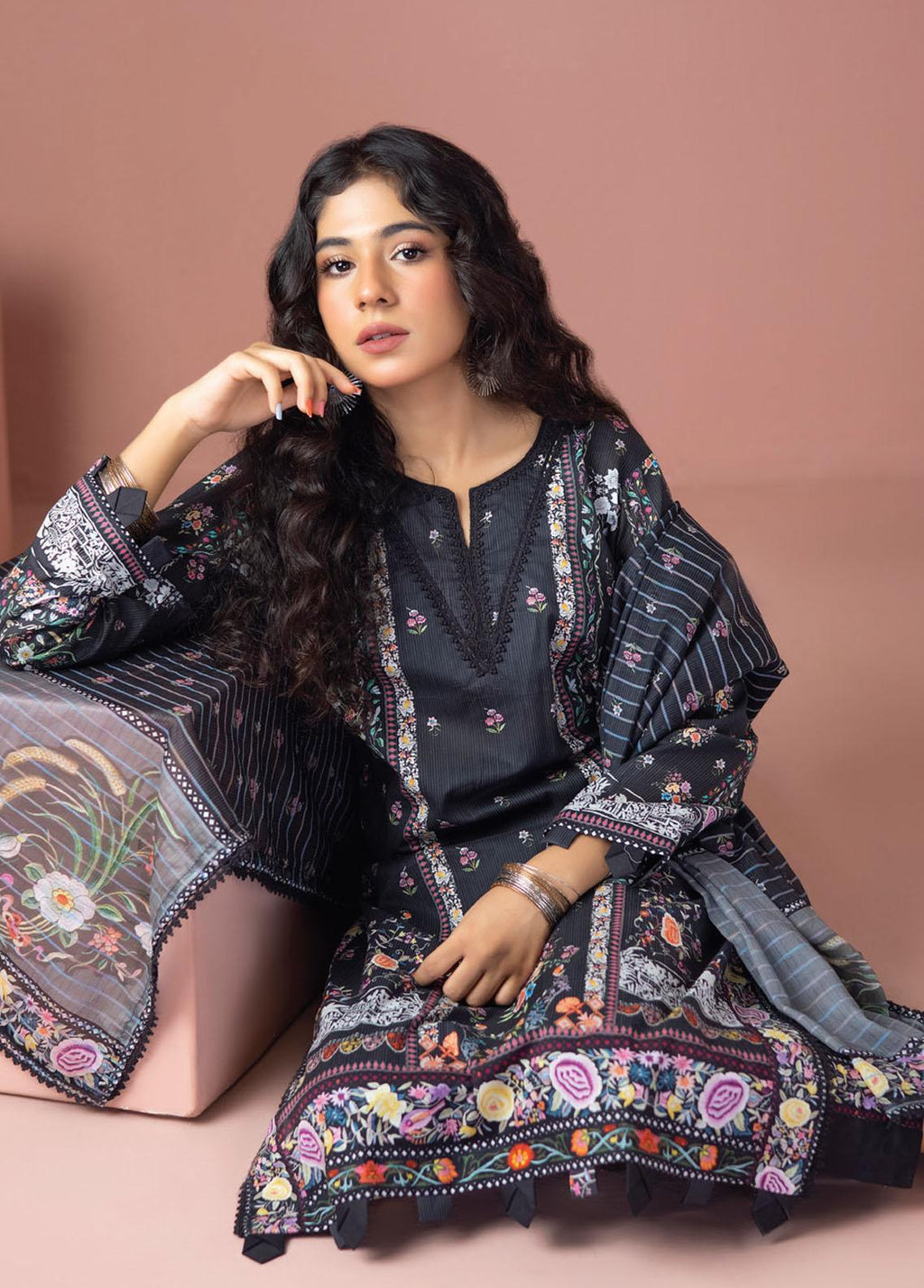 Salina Zari By Regalia Printed Lawn Unstitched 3-Piece Volume 09 | 12 - Mirha Fashion