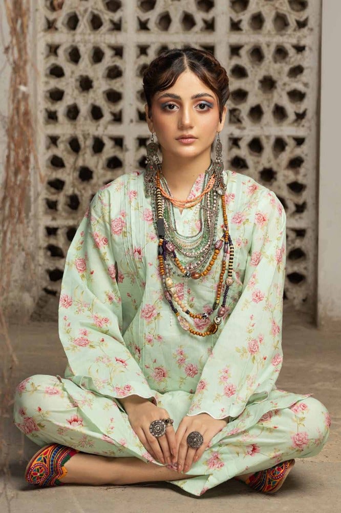 Gul Ahmed Printed Lawn 2Pc 2024 | TL # 42011 - Mirha Fashion