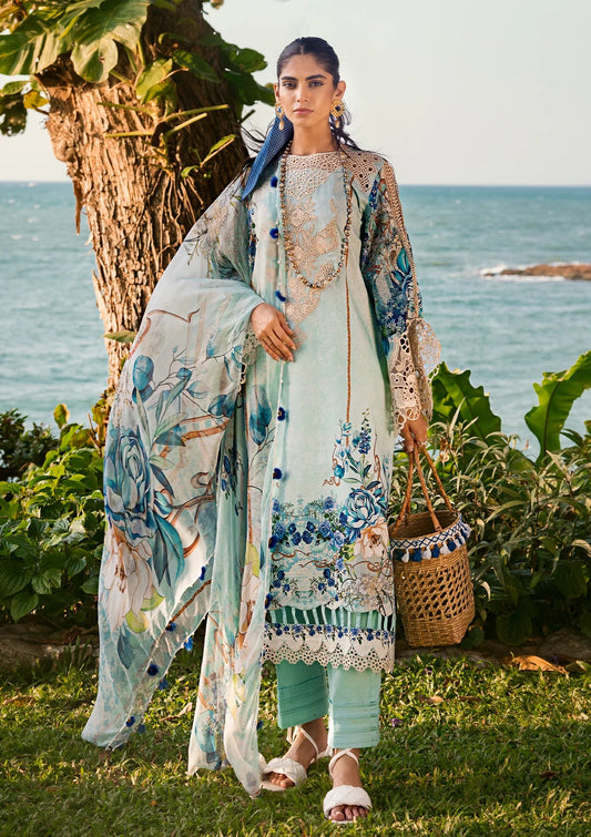 Elaf Signature Embroidered Lawn Collection | ESL-07B HEAVEN'S MIST - Mirha Fashion