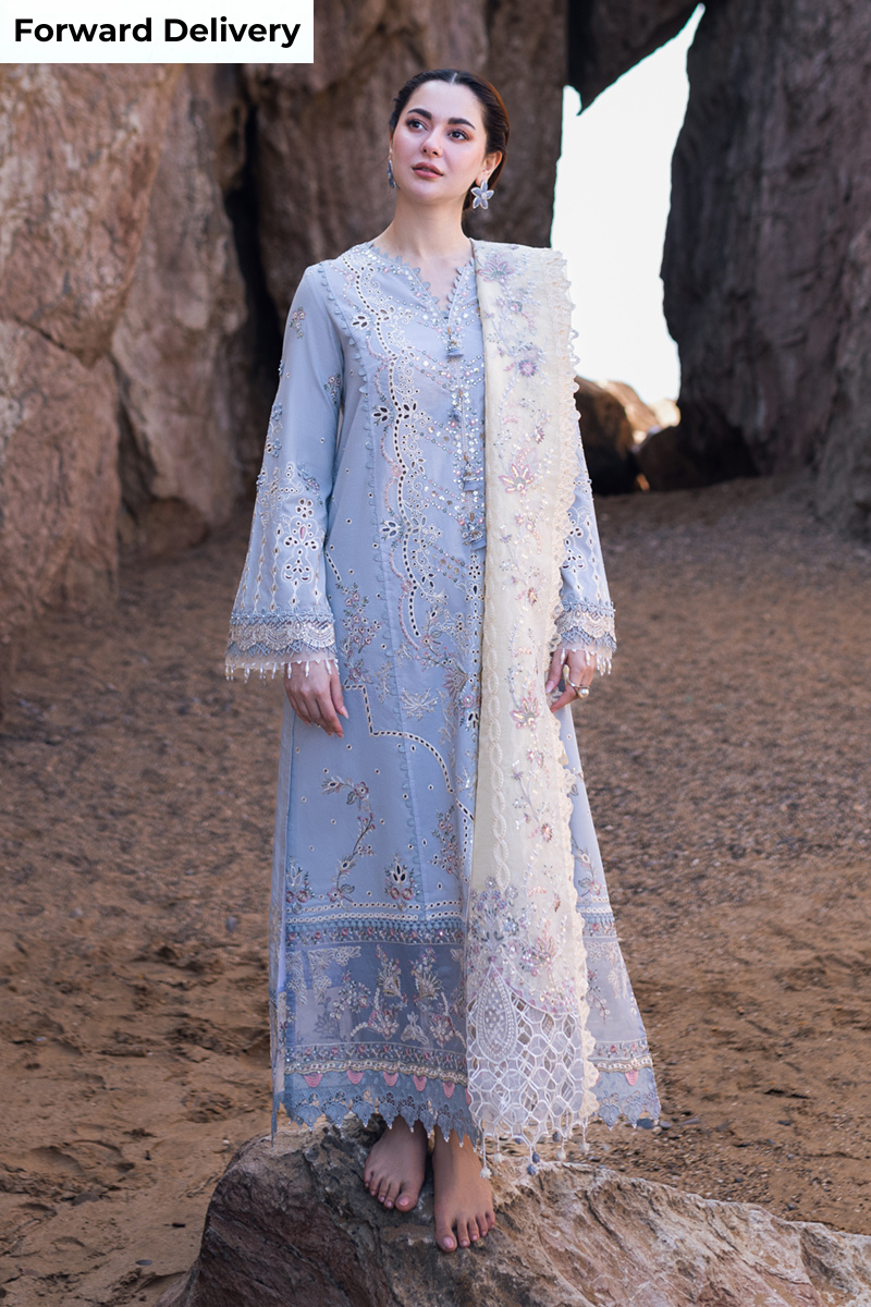 Qalamkar Sahil KinarayLuxury Lawn  FP-04  FIRUZE - Mirha Fashion